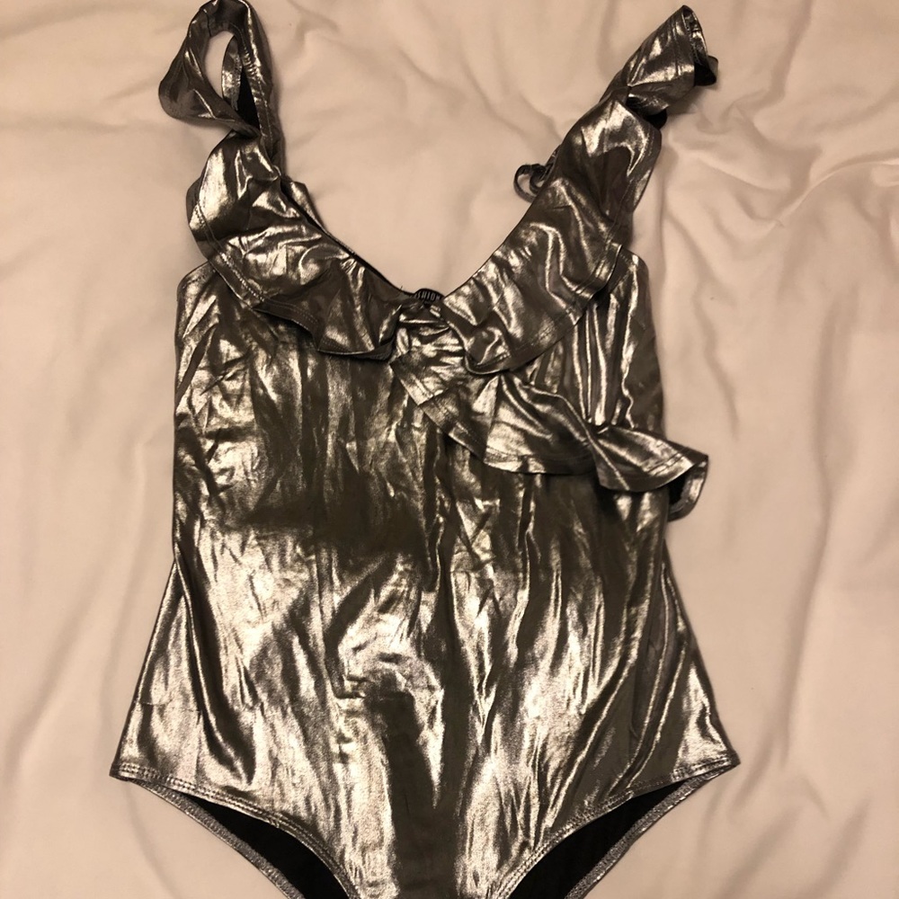 Silver bodysuit